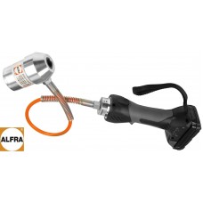 Cordless battery operated puncher flexible head